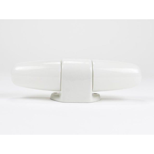Bauhaus White Double Sconce by Wilhelm Wagenfeld, Germany, 1950s For Sale - Image 14 of 17