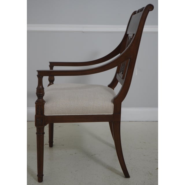 French Set of 8 Theodore Alexander ‘The Iven Dining Room Armchairs’ For Sale - Image 3 of 18