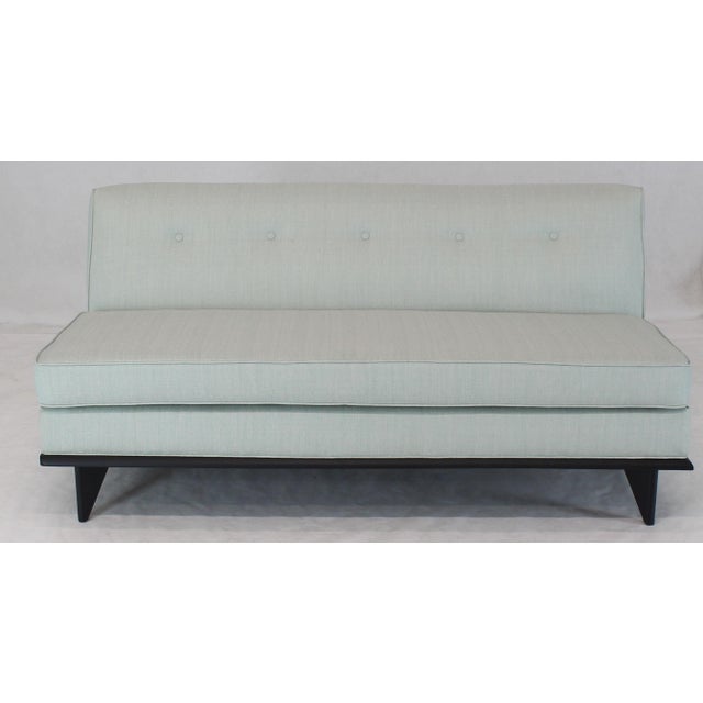 John Widdicomb New Upholstery John Widdicomb Mid-Century Modern Loveseat Couch For Sale - Image 4 of 9