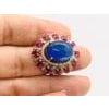 Bochic "Capri" Vintage Ruby, Tanzanite & Diamond Ring Set In 18K Gold & Silver For Sale - Image 16 of 18