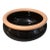 Vintage Mid-Century Modern Black Glazed Terra-Cotta Pottery Bowl For Sale