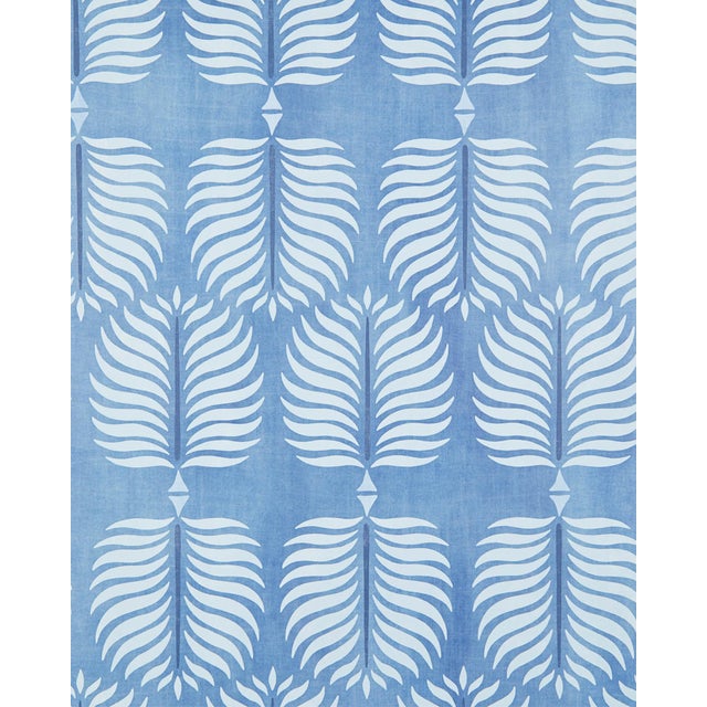 Serena Lily Granada Palm Leaf Print Blue Wallpaper Chairish