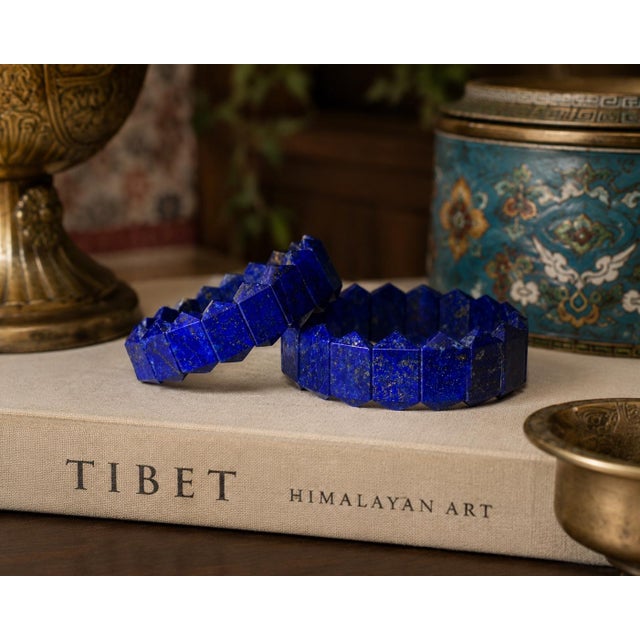 Set Natural Fine Lapis Bracelets Aaaa Grade For Sale - Image 4 of 11