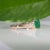 Metal 1Ct Zambian Emerald Ring With Earth-Mined Diamond Accents: Solid 14k Gold, 7x5mm, Size 6.75 For Sale - Image 7 of 9