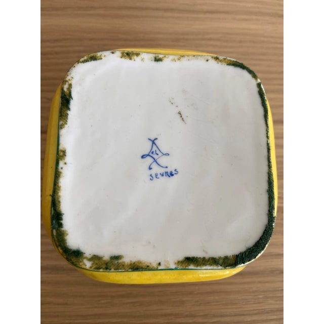 Antique French Handpainted Sevres-Style Porcelain Keepsake Box With Ormolu Clasp For Sale - Image 9 of 9