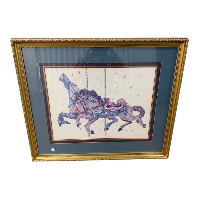 1984 Carousel Horses by Tim Boatright Artist Signed&numbered 15/500 For Sale