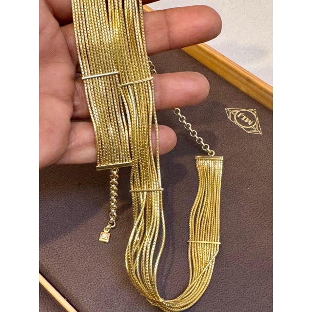 Gold H. Stern Filaments Collection 18ky Gold Choker Necklace & Bracelet Set, 85 Gm For Sale - Image 8 of 8