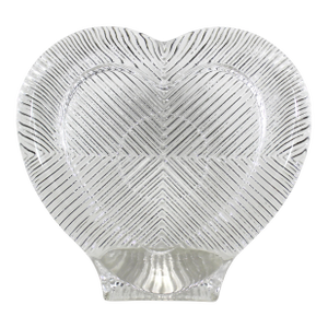 Vintage Mikasa Glass Heart Picture Frame Footed or Standing With Ribbed Back