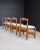 Vintage Dining Room Chairs in Oak and Bouclé from Guillerme & Chambron, 1960s, Set of 8 For Sale - Image 10 of 12