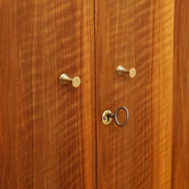 Brown 1960s Mid Century Armoire by A. Younger LTD, Attributed For Sale - Image 8 of 9