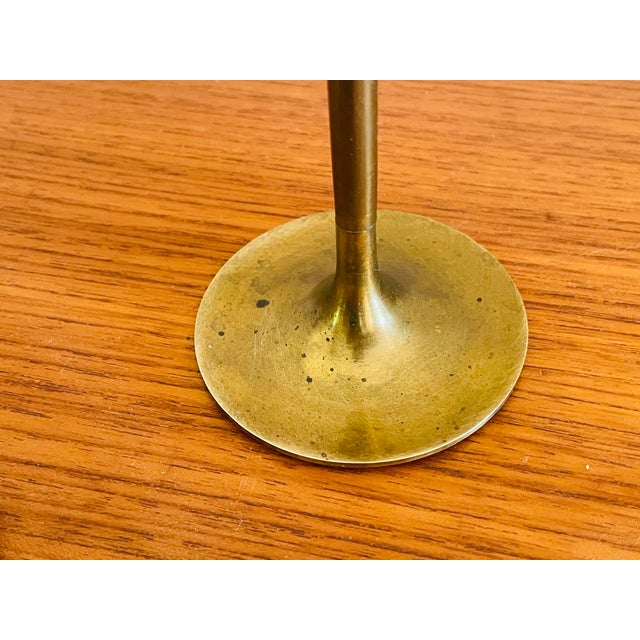 Gold Mid-Century Brass Candlesticks, Set of 6 For Sale - Image 8 of 18