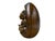 1980s Vintage Oval Egg Shape Wood Relief Carved Buddha Meditation Figure For Sale - Image 5 of 8