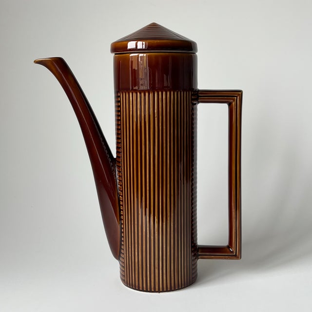 Brown Vintage Tiko Brown Ceramic Coffee Set, 1960s, Set of 13 For Sale - Image 8 of 18