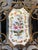 Metal Vintage Gilded Lantern Pendant With Four Dimensional Porcelain Hand Painted Plaques For Sale - Image 7 of 10