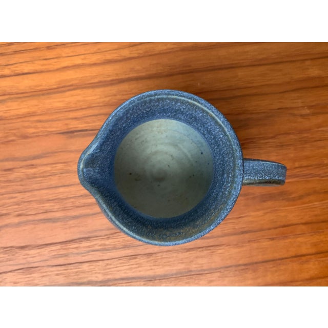 Vintage German Blue Ceramic Jug, 1970s For Sale - Image 11 of 18