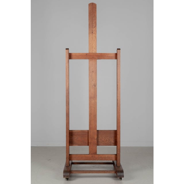 1900 - 1909 Adjustable French Oak Painter's Easel, Circa 1900s For Sale - Image 5 of 11