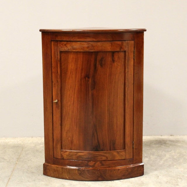 19th Century Italian Corner Bedside Table in Walnut For Sale - Image 10 of 10