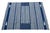 Mid-Century Modern Handmade Denim Blue and White Cotton Vegetable Dyed Striped Rug - 8'x10' For Sale - Image 3 of 11
