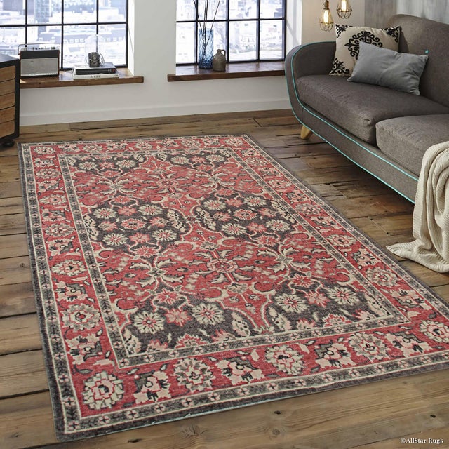 9x12 Majestic Classic Coral Modern Floral Hand Knotted Wool Carpet Rug For Sale - Image 9 of 9