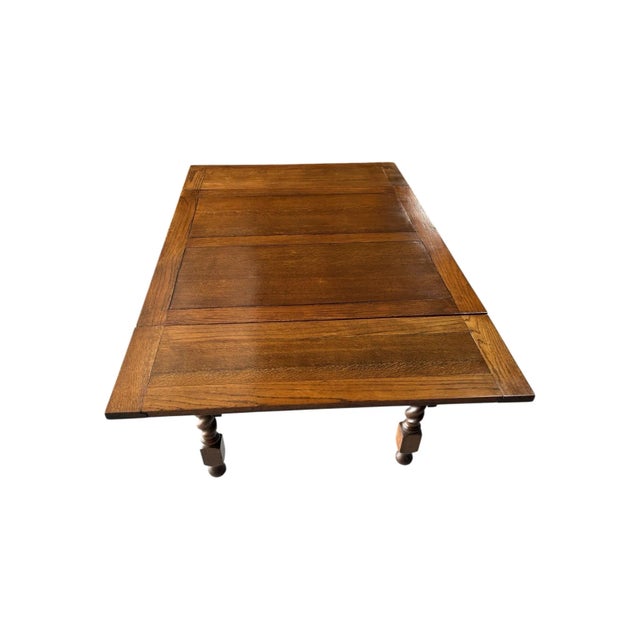 1930s Barley Twist - Solid Oak - Draw Leaf Table. (Inc. #19a) on Loop For Sale - Image 4 of 8