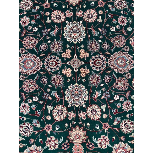 Wool pile Persian Isphahan design rug hand woven in China by a master weaver-