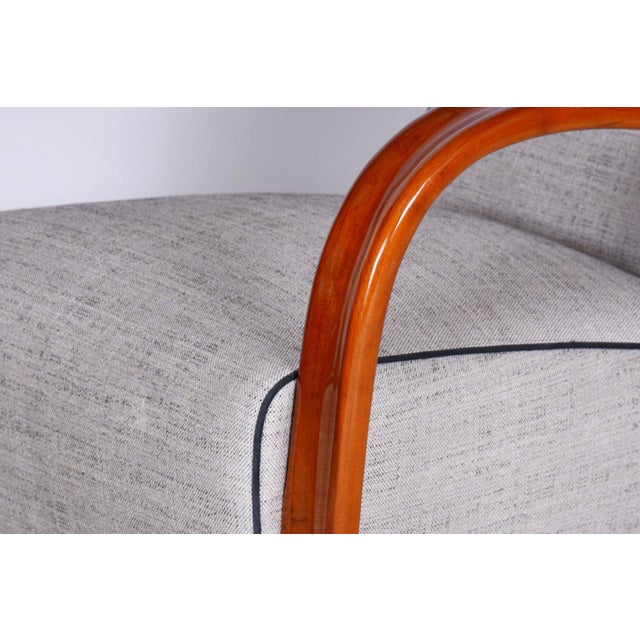 Czech Art Deco H-269 Armchairs attributed to J. Halabala for Up Závody, 1930s, Set of 2 For Sale - Image 3 of 12