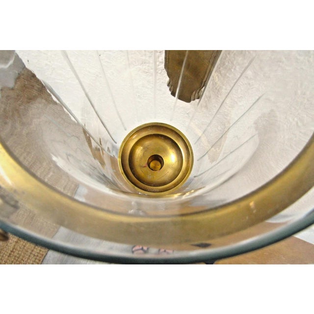 Antique Brass Hurricane Wall Candle Sconce Pair Attributed to Virginia Metalcrafters For Sale - Image 13 of 18