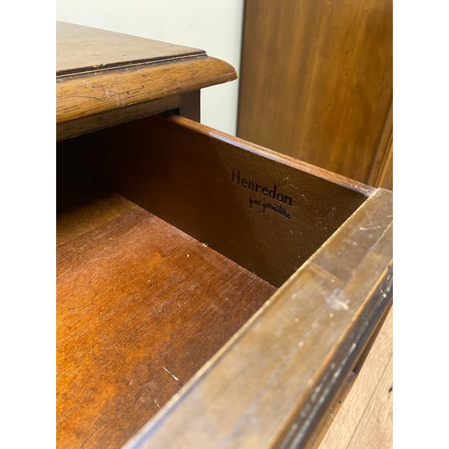 Traditional Henredon Solid Wood Armoire – Vintage Fine Furniture For Sale - Image 3 of 8