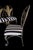 Metal 1990s Hollywood Regency Gold Gilt Metal Leaf Back Dining Chairs With Black & Cream Striped Upholstery - Set of 6 For Sale - Image 7 of 15