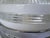 White Vintage 1940s Art Deco Clear & White Pressed Glass Chrome Flush Mount Ceiling Light For Sale - Image 8 of 12