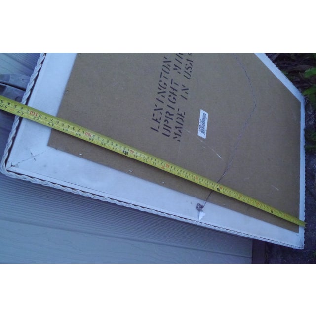 Late 20th Century Large White Lexington Wicker Wall Mirror Usa Made For Sale - Image 9 of 12