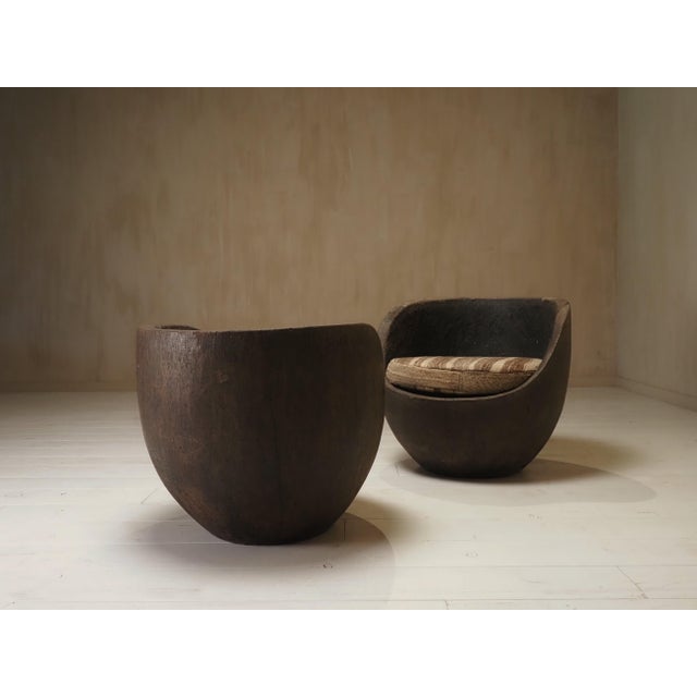 Mid-Century Hand-Carved Lounge Chairs, 1950, Set of 2 For Sale - Image 12 of 13
