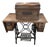 Antique Davis Treadle Sewing Machine in Wooden Cabinet With Ornate Cast Iron Base, Late 19th Century For Sale
