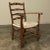 Burnt Umber Set of 6 Country French Dining Chairs With Rush Seats Includes 2 Armchairs For Sale - Image 8 of 13