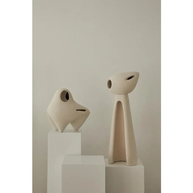 Nomad II:03 Table Lamp in White Sand Stoneware by Sofia Karnukaeva For Sale - Image 10 of 11