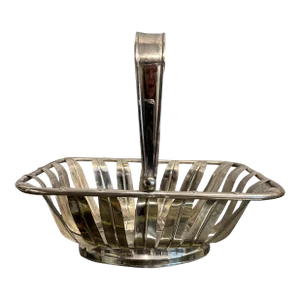 Silver French Style Leaf Motif Bread Basket