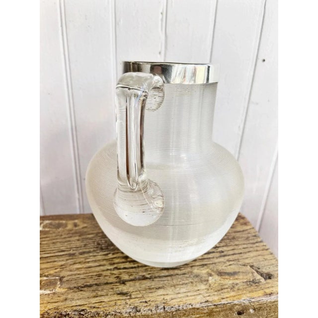 Late 19th Century Antique 1894 English Sterling Silver & Glass Pitcher For Sale - Image 5 of 10