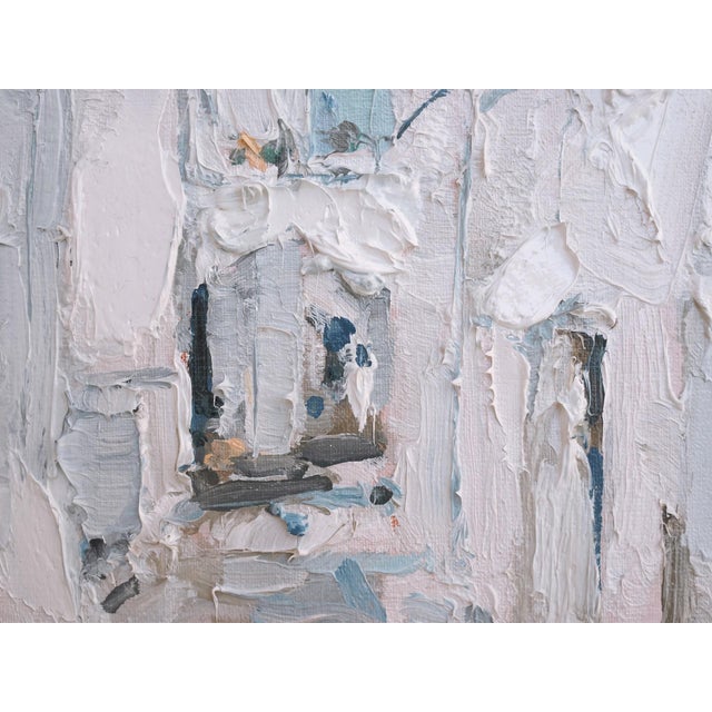 Contemporary Ostuni II/Puglia/Italy by Heiko Mattausch | Oil on board Abstract depiction of a whitewashed building. For Sale - Image 3 of 3