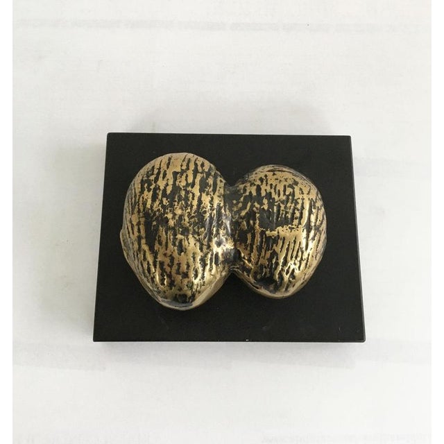 Metal Vintage Italian Bronze Abstract Sculpture by Eli Riva, 1970 For Sale - Image 7 of 18