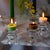 Glass Clear Glass Taper Candle Holders Set Two For Sale - Image 7 of 8