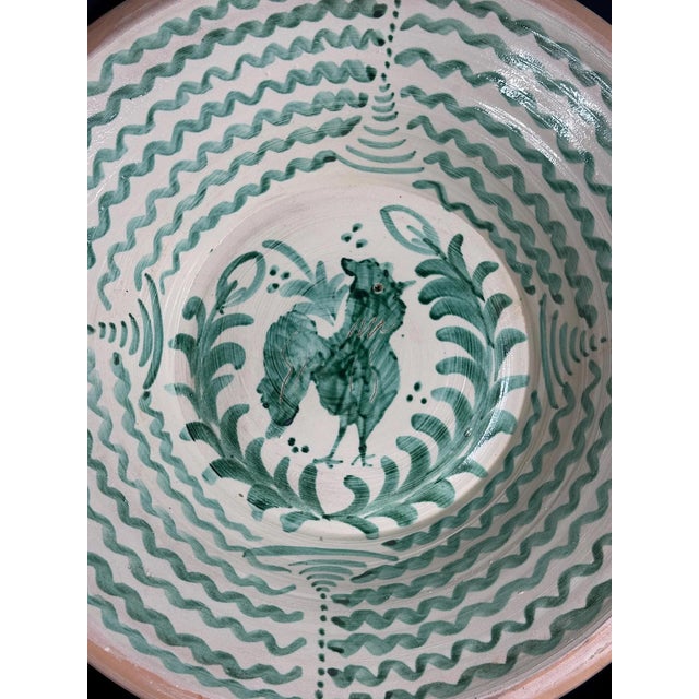Large Spanish Fajalauza Ceramic Lebrillo Bowl For Sale - Image 3 of 9