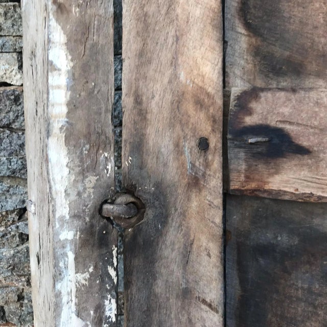 1920s Jalisco Hacienda Old Rustic Door Solid Mesquite Wood Mexico For Sale - Image 10 of 11