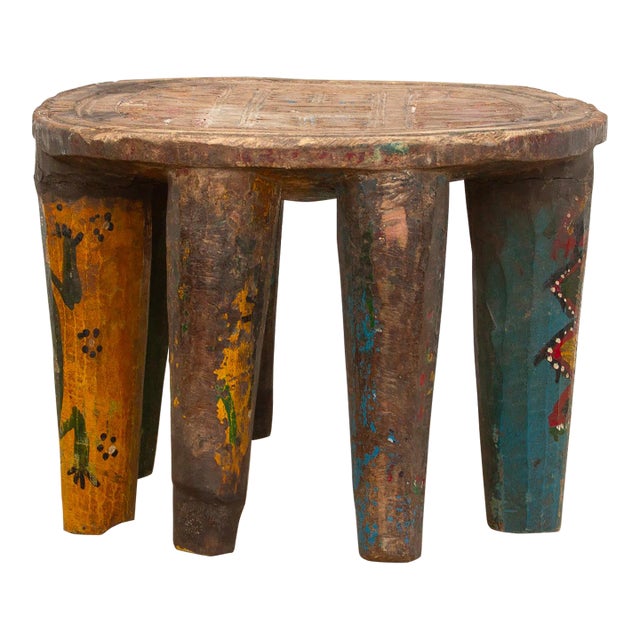 Antique Spider Carved Nupe Stool For Sale
