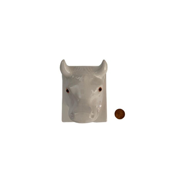 Late 20th Century 20th Century Country Ceramic Cow Wall Hook For Sale - Image 5 of 6