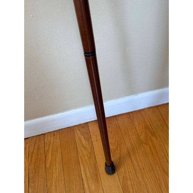 20th Century Chinoiserie Brass Horse Head Wood Cane Walking Stick For Sale - Image 6 of 7