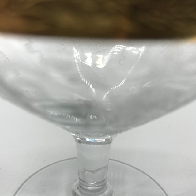 Tiffin Franciscan Champagne/Sherbet Glasses Etched Rambling Rose - Set of 5 For Sale - Image 10 of 13