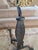 Metal Vintage Virginia Metal-Crafters Iron With Brass Medallions Andirons - A Pair For Sale - Image 7 of 9