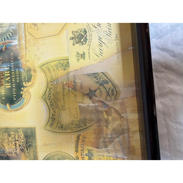 Decoupage Tray of Champagne Labels For Sale - Image 4 of 12