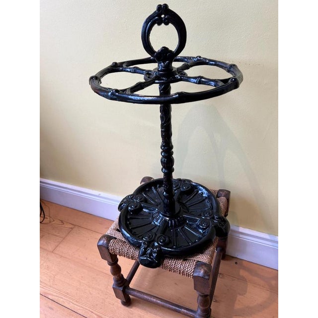 Antique Victorian Cast Iron Umbrella Stand For Sale - Image 3 of 6