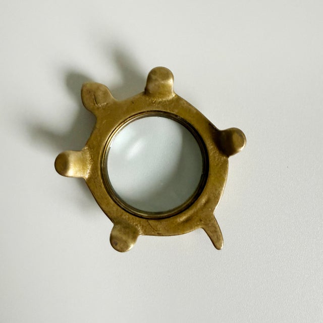 Vintage Brass Turtle Magnifying Glass For Sale - Image 9 of 9